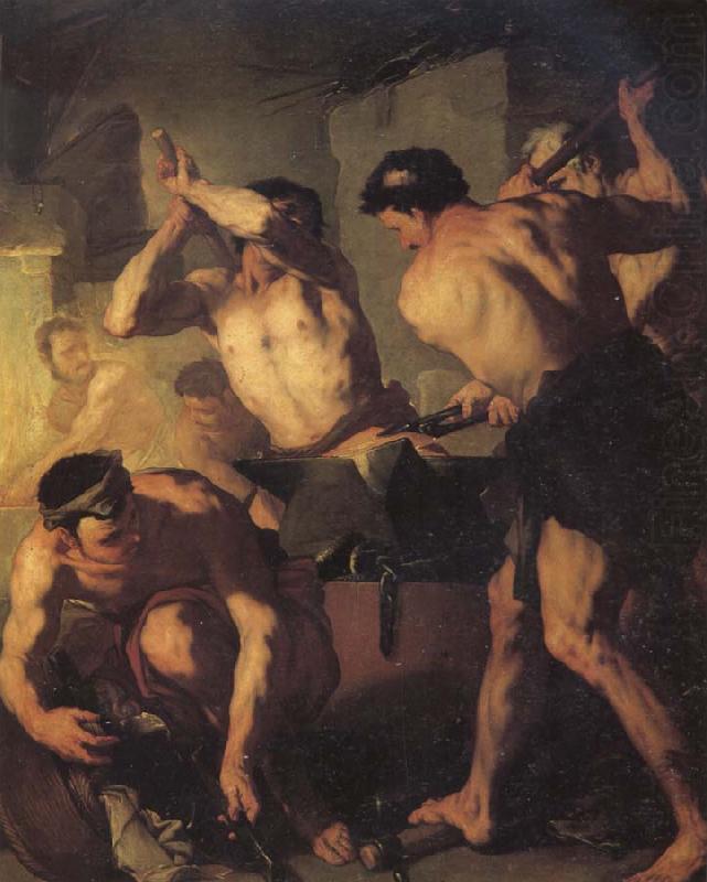 The Forge of Vulcan, Luca  Giordano